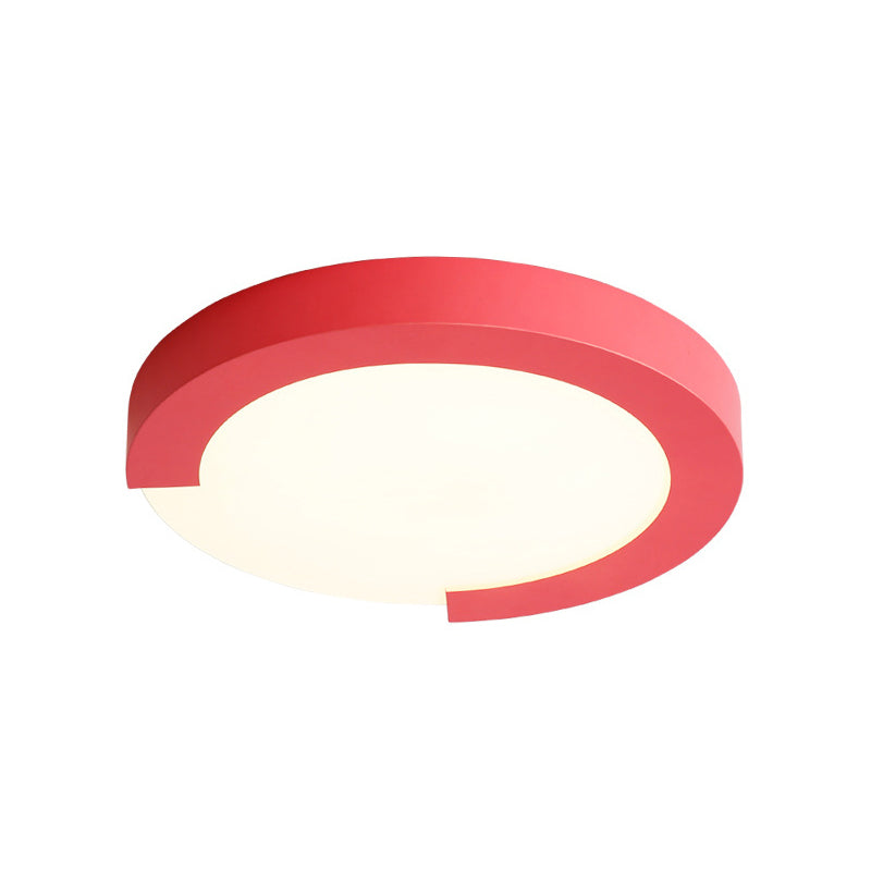 Kid Bedroom Circular Ceiling Mount Light Acrylic Simple Style Ceiling Lamp with Ring Clearhalo 'Ceiling Lights' 'Close To Ceiling Lights' 'Close to ceiling' Lighting' 197335