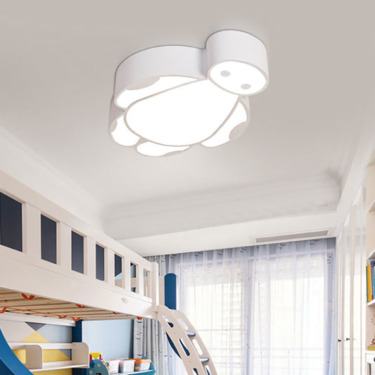 Acrylic Cartoon Flush Mount Ceiling Light Man Modern Ceiling Light Fixture in White for Living Room Clearhalo 'Ceiling Lights' 'Close To Ceiling Lights' 'Close to ceiling' 'Flush mount' Lighting' 197378