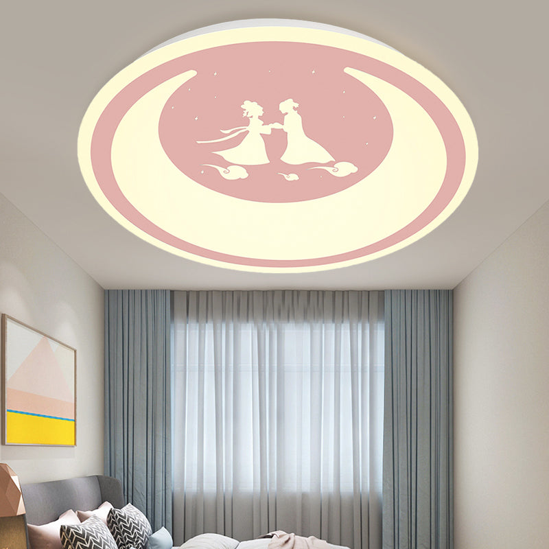 Chinese Valentine's Day Themed Ceiling Lamp Romantic Acrylic LED Flush Ceiling Light for Kid Bedroom Clearhalo 'Ceiling Lights' 'Close To Ceiling Lights' 'Close to ceiling' 'Flush mount' Lighting' 197446