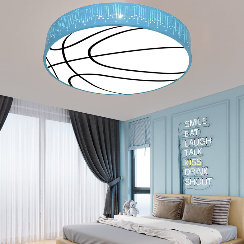 Cartoon Circle Ceiling Light Acrylic Flush Ceiling Lights for Kid Bedroom Clearhalo 'Ceiling Lights' 'Close To Ceiling Lights' 'Close to ceiling' 'Flush mount' Lighting' 197469