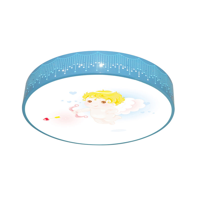 Cartoon Circle Ceiling Light Acrylic Flush Ceiling Lights for Kid Bedroom Clearhalo 'Ceiling Lights' 'Close To Ceiling Lights' 'Close to ceiling' 'Flush mount' Lighting' 197477