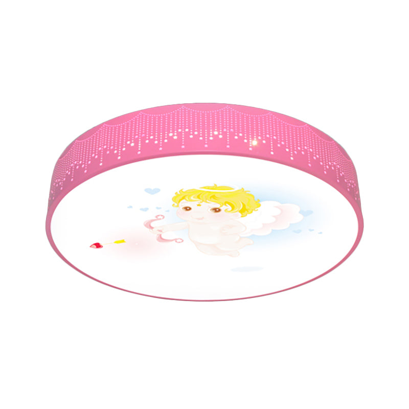 Cartoon Circle Ceiling Light Acrylic Flush Ceiling Lights for Kid Bedroom Clearhalo 'Ceiling Lights' 'Close To Ceiling Lights' 'Close to ceiling' 'Flush mount' Lighting' 197480