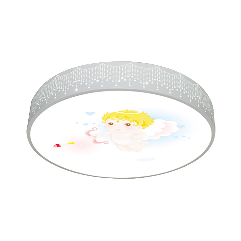 Cartoon Circle Ceiling Light Acrylic Flush Ceiling Lights for Kid Bedroom Clearhalo 'Ceiling Lights' 'Close To Ceiling Lights' 'Close to ceiling' 'Flush mount' Lighting' 197482