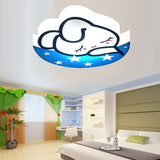 Cartoon Rabbit Flush Ceiling Light Fixture Acrylic Ceiling Light for Kindergarten White Clearhalo 'Ceiling Lights' 'Close To Ceiling Lights' 'Close to ceiling' 'Flush mount' Lighting' 197516