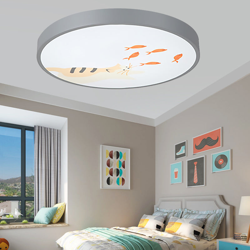 Acrylic Round Ceiling Light Fixture Cartoon Flush Mount Ceiling Light for Living Room Clearhalo 'Ceiling Lights' 'Close To Ceiling Lights' 'Close to ceiling' 'Flush mount' Lighting' 197677