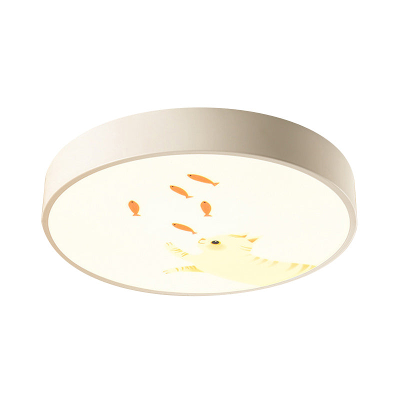 Kindergarten Circle Ceiling Light Fixture with Animal Acrylic Cute Flush Mount Ceiling Light Clearhalo 'Ceiling Lights' 'Close To Ceiling Lights' 'Close to ceiling' 'Flush mount' Lighting' 197721