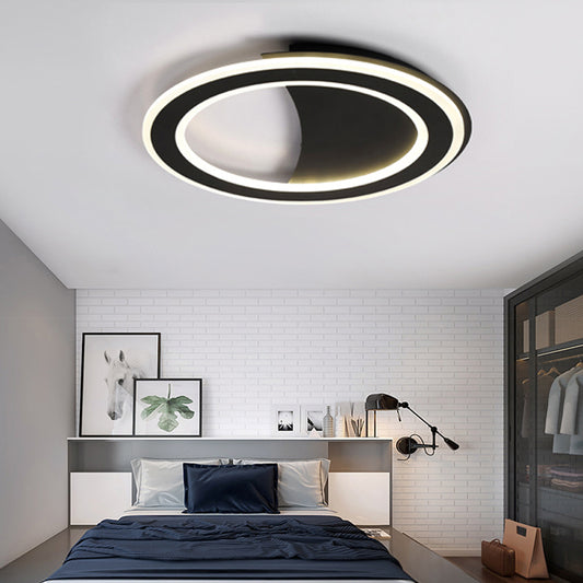 Energy-Saving Circular LED Ceiling Mount Light Modern Acrylic Ceiling Lamp for Adult Bedroom Clearhalo 'Ceiling Lights' 'Close To Ceiling Lights' 'Close to ceiling' 'Flush mount' Lighting' 197745