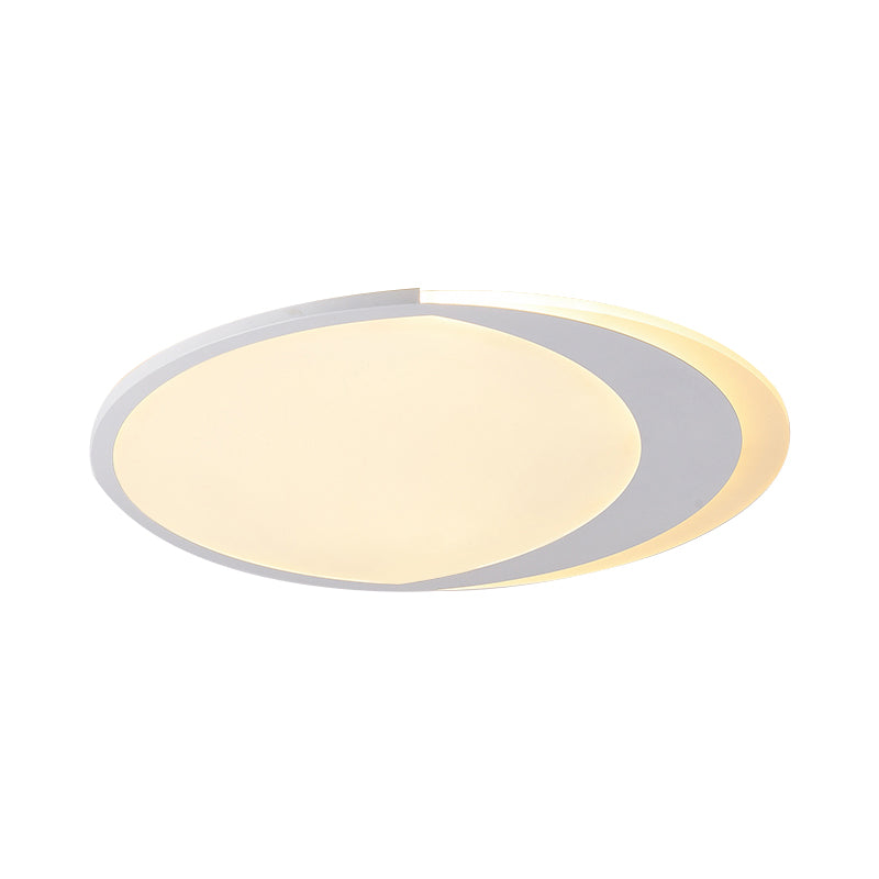 Crescent LED Flush Ceiling Light Simple Style Acrylic Ceiling Lamp in White for Kid Bedroom Clearhalo 'Ceiling Lights' 'Close To Ceiling Lights' 'Close to ceiling' 'Flush mount' Lighting' 197825