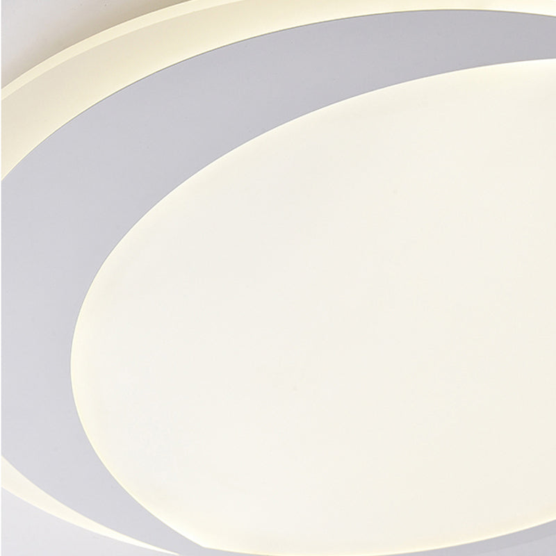 Crescent LED Flush Ceiling Light Simple Style Acrylic Ceiling Lamp in White for Kid Bedroom Clearhalo 'Ceiling Lights' 'Close To Ceiling Lights' 'Close to ceiling' 'Flush mount' Lighting' 197827