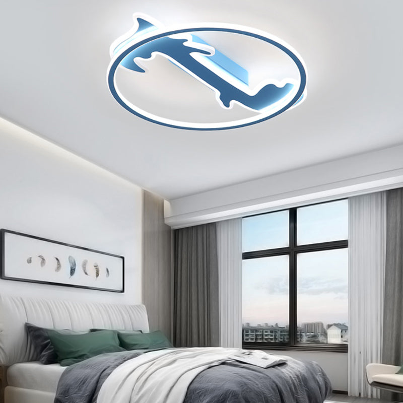 Baby Bedroom Tree Flush Mount Light Acrylic Nordic Style LED Ceiling Light Fixture Blue White Clearhalo 'Ceiling Lights' 'Close To Ceiling Lights' 'Close to ceiling' 'Flush mount' Lighting' 197878