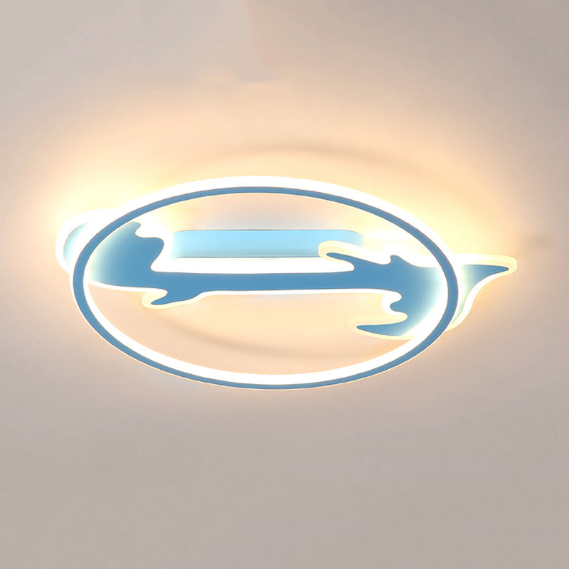 Baby Bedroom Tree Flush Mount Light Acrylic Nordic Style LED Ceiling Light Fixture Blue Clearhalo 'Ceiling Lights' 'Close To Ceiling Lights' 'Close to ceiling' 'Flush mount' Lighting' 197879