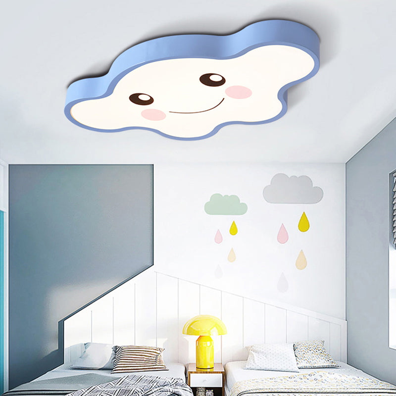 Cloud-Themed Kid Bedroom Ceiling Flush Mount Acrylic Cartoon Flush Mount Ceiling Light Blue A Clearhalo 'Ceiling Lights' 'Close To Ceiling Lights' 'Close to ceiling' 'Flush mount' Lighting' 197890