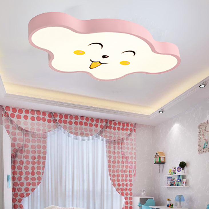 Cloud-Themed Kid Bedroom Ceiling Flush Mount Acrylic Cartoon Flush Mount Ceiling Light Pink B Clearhalo 'Ceiling Lights' 'Close To Ceiling Lights' 'Close to ceiling' 'Flush mount' Lighting' 197899