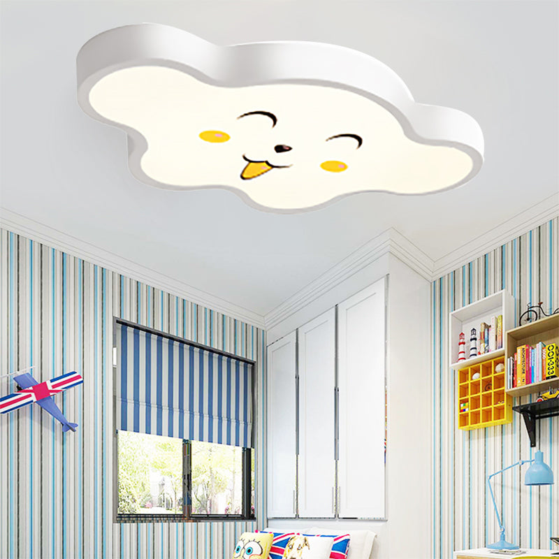 Cloud-Themed Kid Bedroom Ceiling Flush Mount Acrylic Cartoon Flush Mount Ceiling Light White B Clearhalo 'Ceiling Lights' 'Close To Ceiling Lights' 'Close to ceiling' 'Flush mount' Lighting' 197903