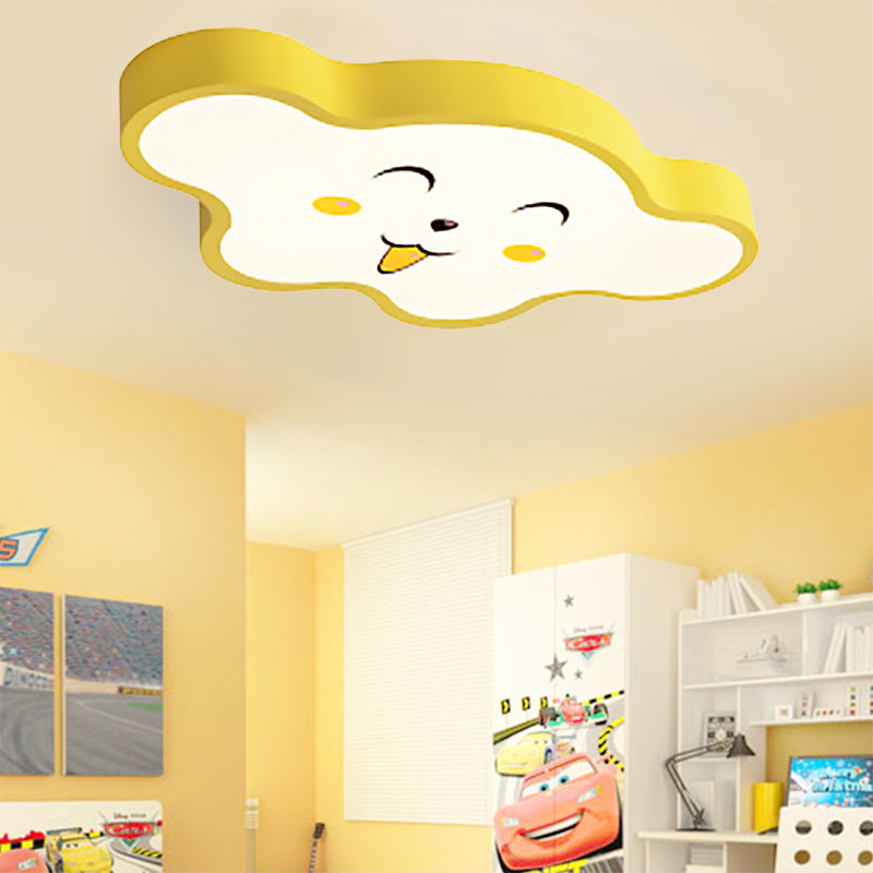 Cloud-Themed Kid Bedroom Ceiling Flush Mount Acrylic Cartoon Flush Mount Ceiling Light Yellow B Clearhalo 'Ceiling Lights' 'Close To Ceiling Lights' 'Close to ceiling' 'Flush mount' Lighting' 197907