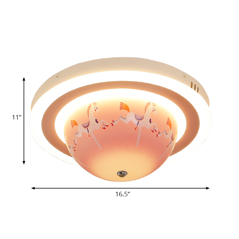 Acrylic Bowl Ceiling Light Art Deco Flush Ceiling Light Fixture for Dining Room Clearhalo 'Ceiling Lights' 'Close To Ceiling Lights' 'Close to ceiling' 'Flush mount' Lighting' 197918