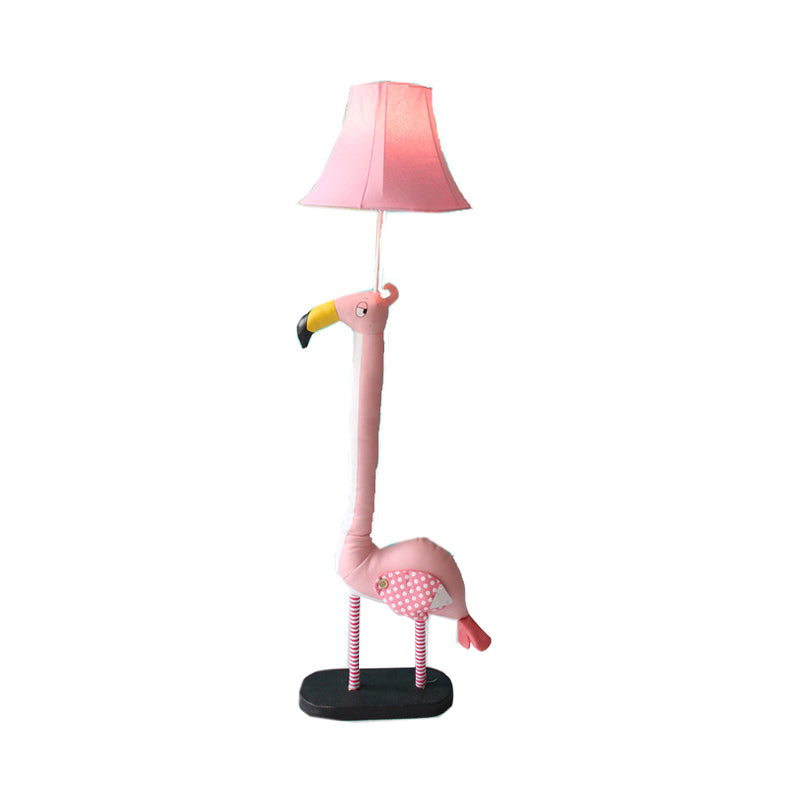 Cute Animal Floor Light One Light Fabric Floor Lamp with Bell Shade for Child Bedroom Kindergarten Clearhalo 'Floor Lamps' 'Lamps' Lighting' 197957