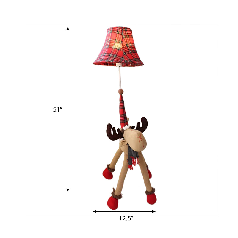 Cute Animal Floor Light One Light Fabric Floor Lamp with Bell Shade for Child Bedroom Kindergarten Clearhalo 'Floor Lamps' 'Lamps' Lighting' 197968