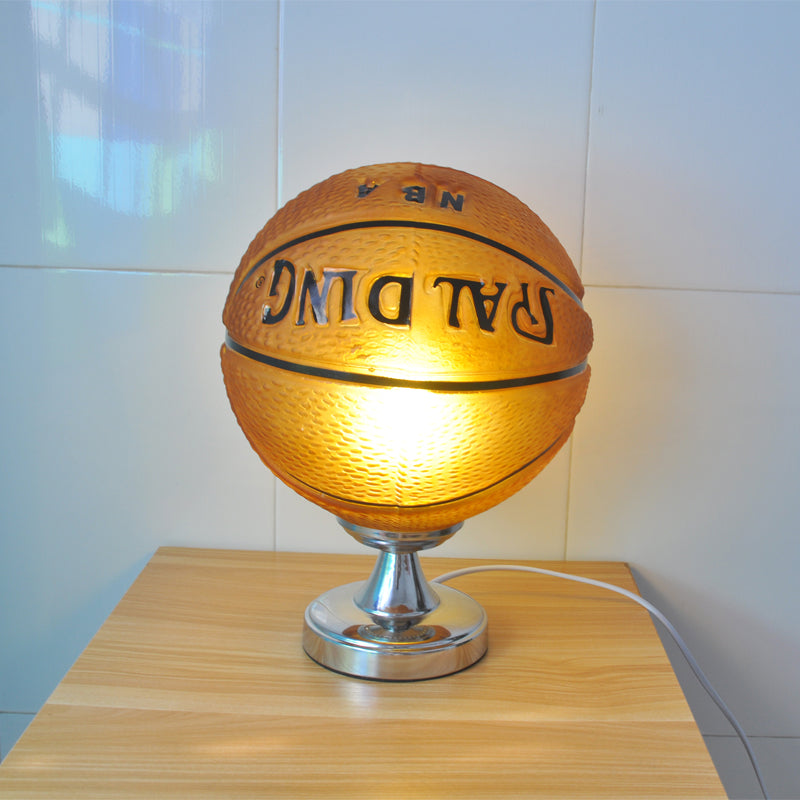 Sport Style Basketball Desk Light One Light Glass Table Light with Plug-In Cord for Kids Bedroom Clearhalo 'Lamps' 'Table Lamps' Lighting' 198008