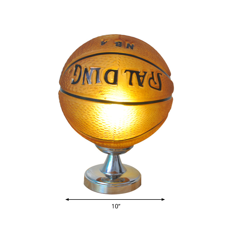 Sport Style Basketball Desk Light One Light Glass Table Light with Plug-In Cord for Kids Bedroom Clearhalo 'Lamps' 'Table Lamps' Lighting' 198010