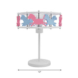 Nordic Merry-go-round Table Light Metal 1 Light Plug-In Table Lamp for Girls Bedroom Clearhalo 'Lamps' 'Table Lamps' Lighting' 198017