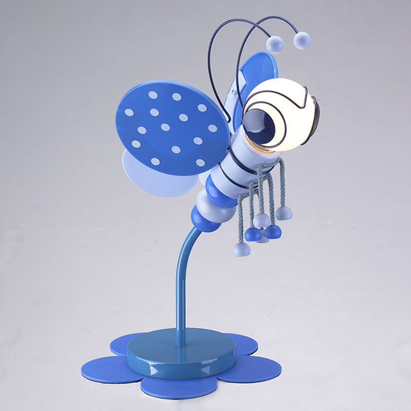 Cartoon Style Desk Lamp with Bee 1 Head Metal Reading Light for Child Bedroom Study Room Clearhalo 'Lamps' 'Table Lamps' Lighting' 198019