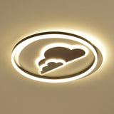 Cloud Slim Panel Flush Ceiling Light Modern Acrylic LED Ceiling Fixture in White for Baby Room Silver Clearhalo 'Ceiling Lights' 'Close To Ceiling Lights' 'Close to ceiling' 'Flush mount' Lighting' 198106