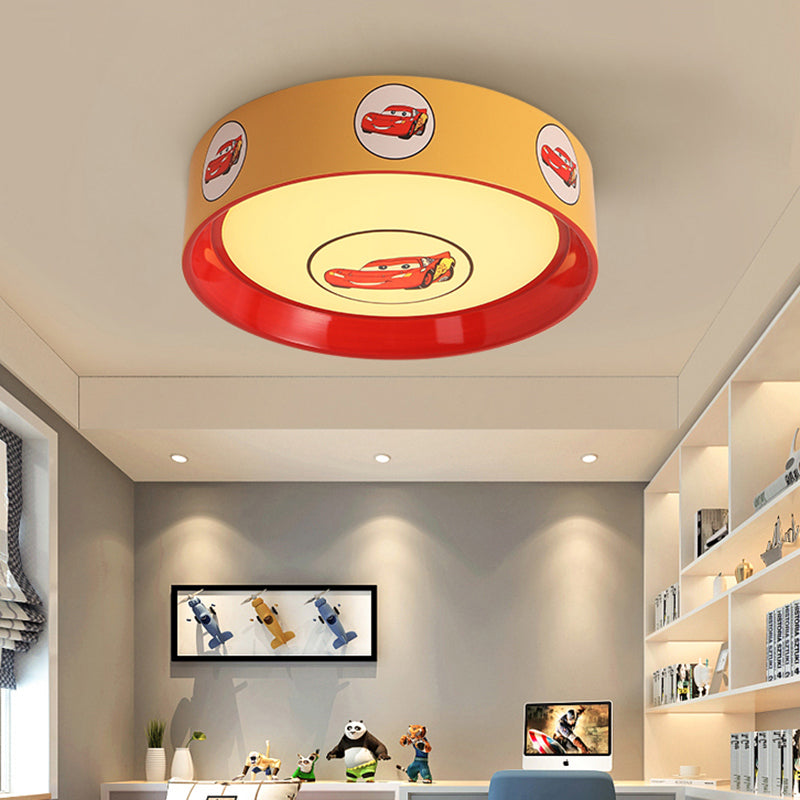 Chic Modern Round Ceiling Light Fixture Acrylic Flush Mount Ceiling Light for Kid Bedroom Yellow Clearhalo 'Ceiling Lights' 'Close To Ceiling Lights' 'Close to ceiling' 'Flush mount' Lighting' 198128