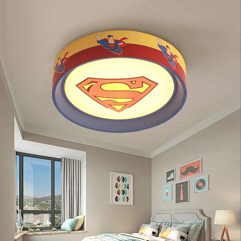 Chic Modern Round Ceiling Light Fixture Acrylic Flush Mount Ceiling Light for Kid Bedroom Red Clearhalo 'Ceiling Lights' 'Close To Ceiling Lights' 'Close to ceiling' 'Flush mount' Lighting' 198133