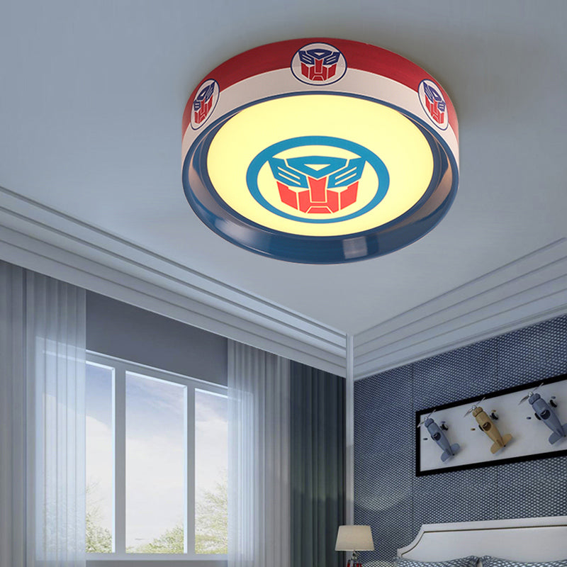 Chic Modern Round Ceiling Light Fixture Acrylic Flush Mount Ceiling Light for Kid Bedroom Blue Clearhalo 'Ceiling Lights' 'Close To Ceiling Lights' 'Close to ceiling' 'Flush mount' Lighting' 198135