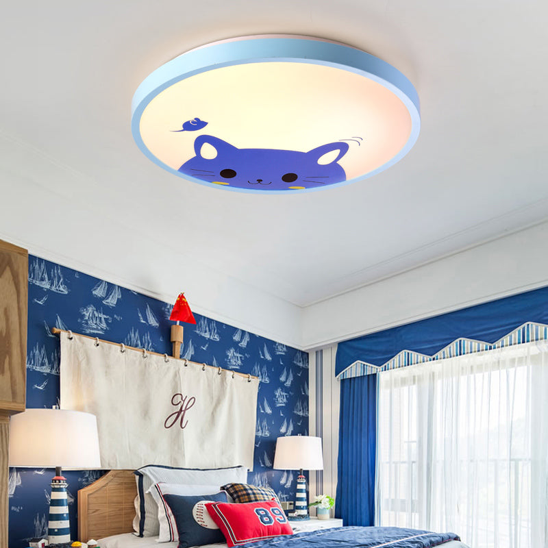 Kindergarten Circular Ceiling Light Fixture Acrylic Modern Flush Mount Ceiling Light Blue Clearhalo 'Ceiling Lights' 'Close To Ceiling Lights' 'Close to ceiling' 'Flush mount' Lighting' 198160