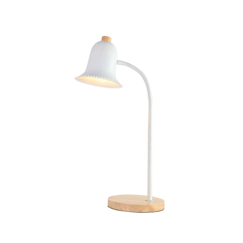 Metal Bell Small Reading Light Child Bedroom Single Head Nordic Style Desk Light Clearhalo 'Lamps' 'Table Lamps' Lighting' 198169