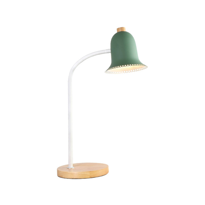 Metal Bell Small Reading Light Child Bedroom Single Head Nordic Style Desk Light Clearhalo 'Lamps' 'Table Lamps' Lighting' 198172