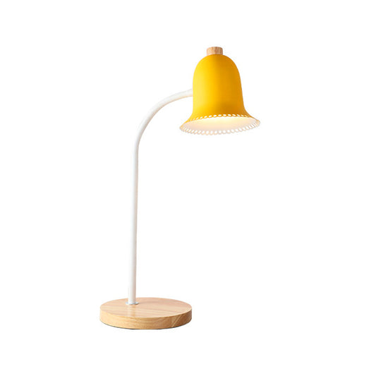 Metal Bell Small Reading Light Child Bedroom Single Head Nordic Style Desk Light Clearhalo 'Lamps' 'Table Lamps' Lighting' 198175