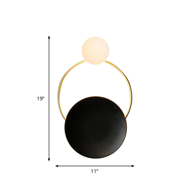 Postmodern Orbit/Ellipse/Circle Wall Lamp Metal 1 Light Living Room Wall Mounted Lighting in Gold Clearhalo 'Cast Iron' 'Glass' 'Industrial' 'Modern wall lights' 'Modern' 'Tiffany' 'Traditional wall lights' 'Wall Lamps & Sconces' 'Wall Lights' Lighting' 1981872