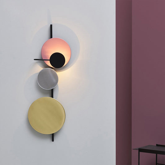 Moveable Moon Wall Light Nordic Metal Black/White/Pink LED Flush Mount Wall Sconce in White/Yellow Light Clearhalo 'Cast Iron' 'Glass' 'Industrial' 'Modern wall lights' 'Modern' 'Tiffany' 'Traditional wall lights' 'Wall Lamps & Sconces' 'Wall Lights' Lighting' 1981874