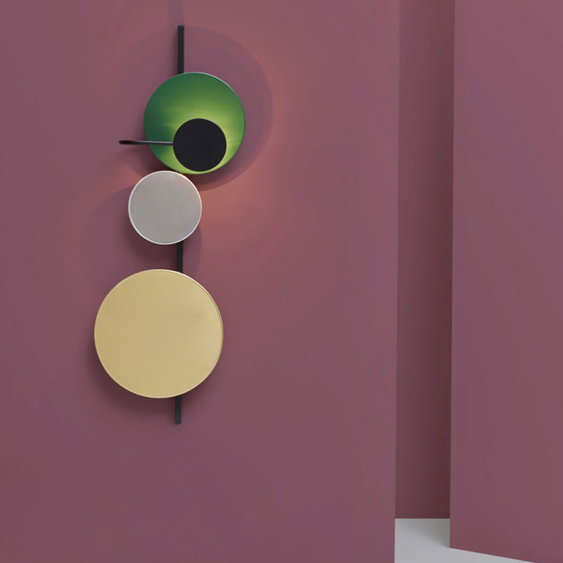 Moveable Moon Wall Light Nordic Metal Black/White/Pink LED Flush Mount Wall Sconce in White/Yellow Light Clearhalo 'Cast Iron' 'Glass' 'Industrial' 'Modern wall lights' 'Modern' 'Tiffany' 'Traditional wall lights' 'Wall Lamps & Sconces' 'Wall Lights' Lighting' 1981879