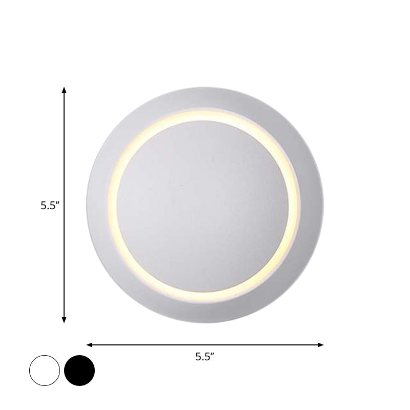 Moveable Moon Wall Light Nordic Metal Black/White/Pink LED Flush Mount Wall Sconce in White/Yellow Light Clearhalo 'Cast Iron' 'Glass' 'Industrial' 'Modern wall lights' 'Modern' 'Tiffany' 'Traditional wall lights' 'Wall Lamps & Sconces' 'Wall Lights' Lighting' 1981886