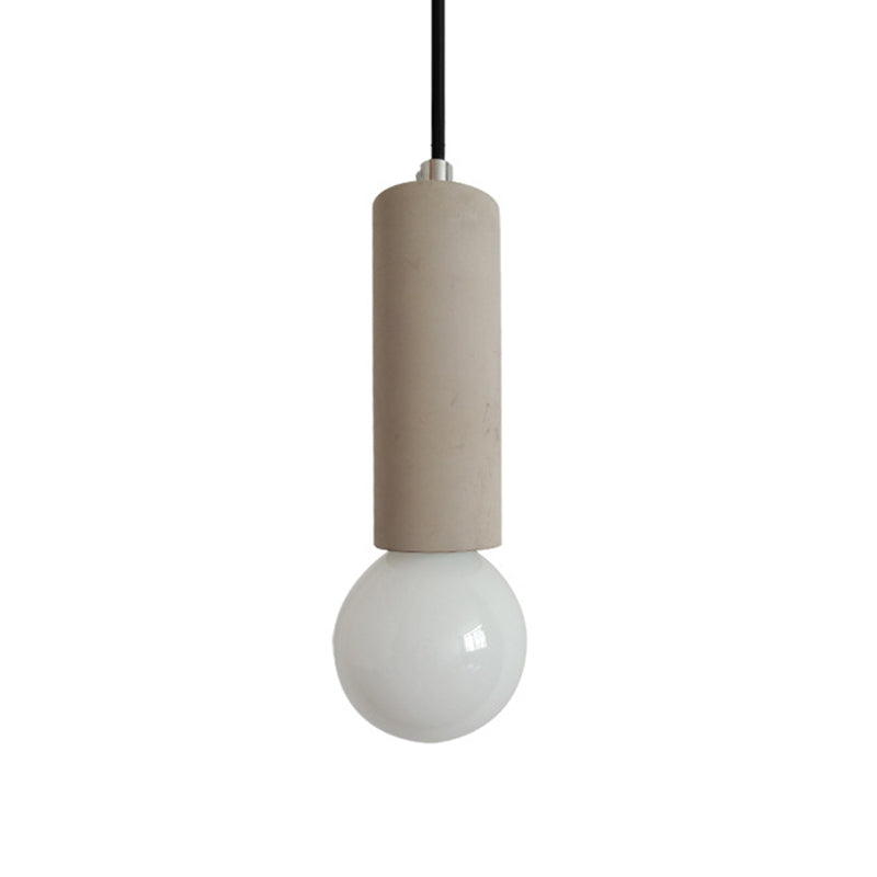 Grey Tubular Pendulum Light Simplicity 1-Light Bedside Down Lighting Pendant in Grey with Open Bulb Design Grey Clearhalo 'Ceiling Lights' 'Modern Pendants' 'Modern' 'Pendant Lights' 'Pendants' Lighting' 1981900