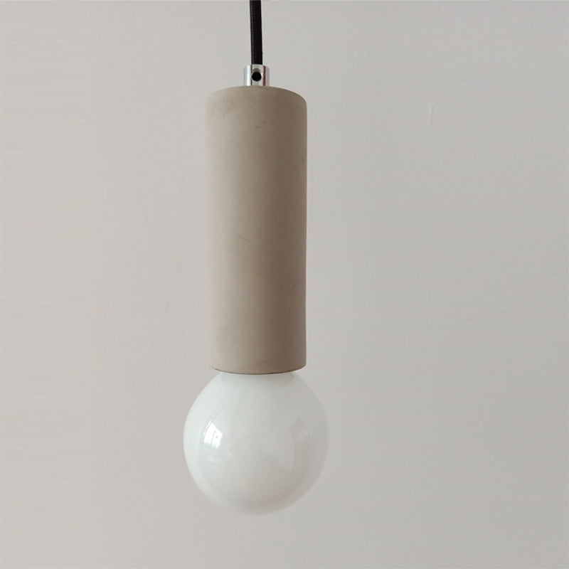 Grey Tubular Pendulum Light Simplicity 1-Light Bedside Down Lighting Pendant in Grey with Open Bulb Design Clearhalo 'Ceiling Lights' 'Modern Pendants' 'Modern' 'Pendant Lights' 'Pendants' Lighting' 1981901