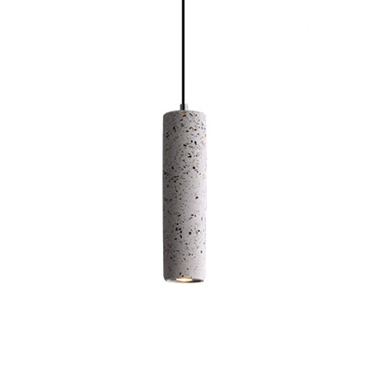 Black/Red/Blue LED Hanging Light Nordic Terrazzo Tube Suspension Pendant Light for Dining Room Clearhalo 'Ceiling Lights' 'Industrial Pendants' 'Industrial' 'Middle Century Pendants' 'Pendant Lights' 'Pendants' 'Tiffany' Lighting' 1982131