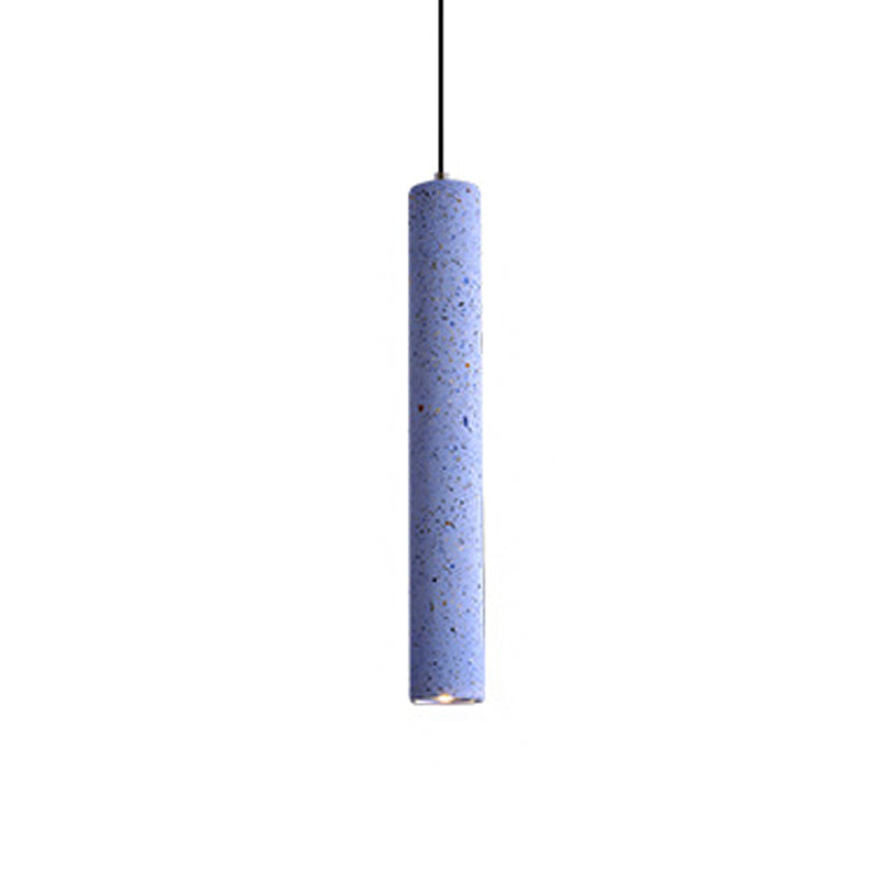 Fluted Dining Room Pendant Lamp Loft Style Terrazzo White/Yellow/Blue LED Hanging Ceiling Light Clearhalo 'Ceiling Lights' 'Modern Pendants' 'Modern' 'Pendant Lights' 'Pendants' Lighting' 1982151