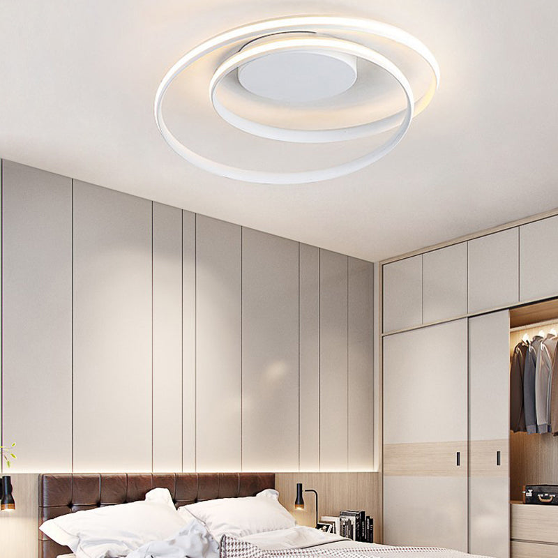 Acrylic Strap Circle Ceiling Mount Light Kid Bedroom Hallway Modern LED Ceiling Lamp White Clearhalo 'Ceiling Lights' 'Close To Ceiling Lights' 'Close to ceiling' 'Flush mount' Lighting' 198502