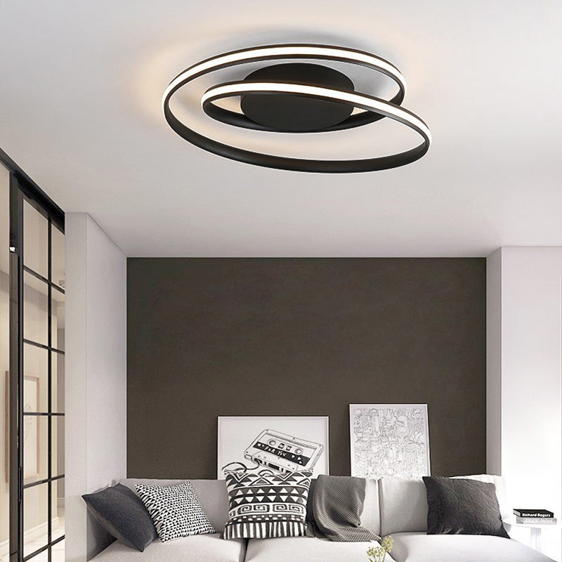 Acrylic Strap Circle Ceiling Mount Light Kid Bedroom Hallway Modern LED Ceiling Lamp Clearhalo 'Ceiling Lights' 'Close To Ceiling Lights' 'Close to ceiling' 'Flush mount' Lighting' 198508