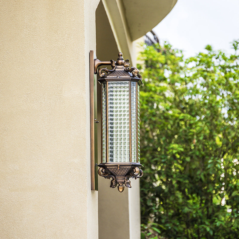 Small Rustic Lantern Wall Sconce