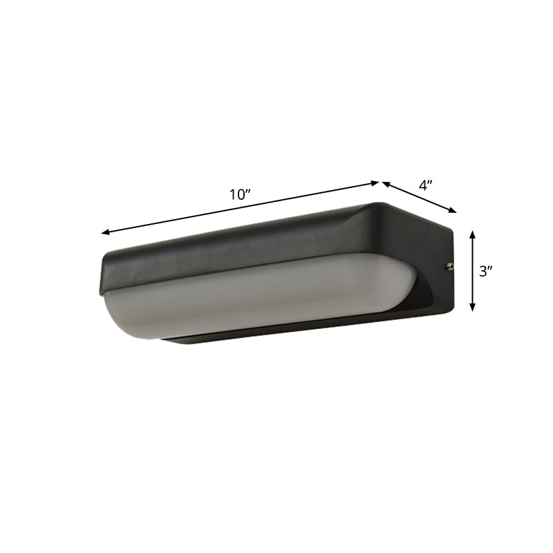 Capsule Flush Wall Sconce Modern Acrylic 1/2-Bulb Doorway Wall Mounted Lamp in Black Clearhalo 'Cast Iron' 'Glass' 'Industrial' 'Modern wall lights' 'Modern' 'Tiffany' 'Traditional wall lights' 'Wall Lamps & Sconces' 'Wall Lights' Lighting' 1985266