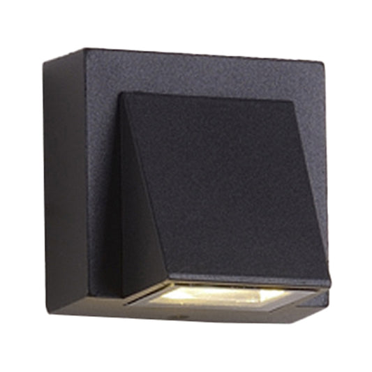 Triangle Aluminum Flush Wall Sconce Simple Black Small/Large Wall Mount Lamp for Corridor Clearhalo 'Cast Iron' 'Glass' 'Industrial' 'Modern wall lights' 'Modern' 'Tiffany' 'Traditional wall lights' 'Wall Lamps & Sconces' 'Wall Lights' Lighting' 1985326
