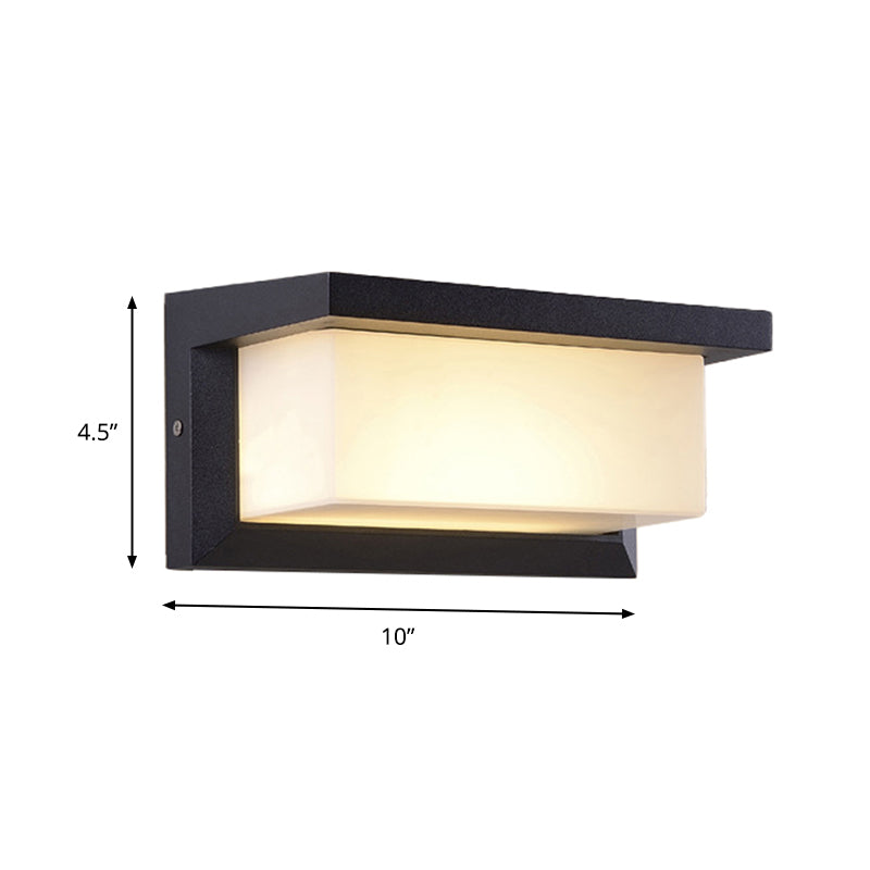 Sound Activated Rectangle Wall Sconce Modern Plastic Entry Gate LED Wall Mounted Lamp in Black Clearhalo 'Cast Iron' 'Glass' 'Industrial' 'Modern wall lights' 'Modern' 'Tiffany' 'Traditional wall lights' 'Wall Lamps & Sconces' 'Wall Lights' Lighting' 1985413