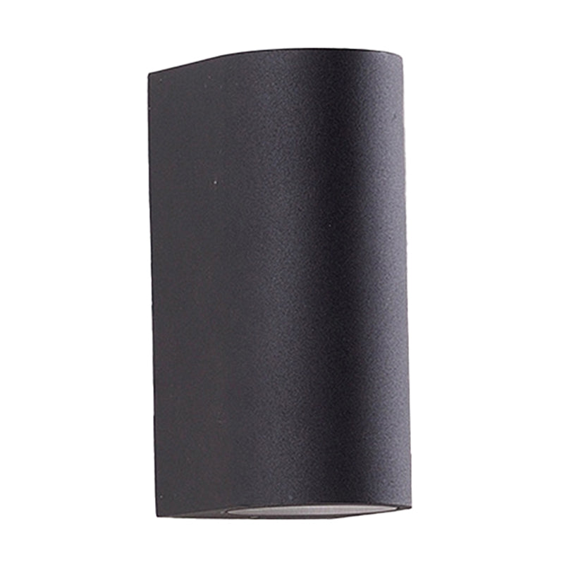 Black Small/Large Cylinder Wall Light Minimalist Aluminum LED Flush Wall Sconce for Outdoor Clearhalo 'Cast Iron' 'Glass' 'Industrial' 'Modern wall lights' 'Modern' 'Tiffany' 'Traditional wall lights' 'Wall Lamps & Sconces' 'Wall Lights' Lighting' 1985445