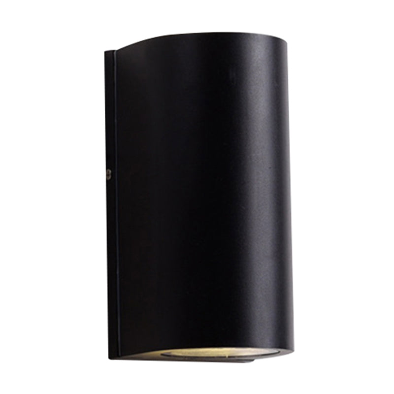 Rectangle/Cylinder/Triangle Wall Sconce Simplicity Metal 1/2-Light Black Finish LED Flush Mount for Porch Clearhalo 'Cast Iron' 'Glass' 'Industrial' 'Modern wall lights' 'Modern' 'Tiffany' 'Traditional wall lights' 'Wall Lamps & Sconces' 'Wall Lights' Lighting' 1985495